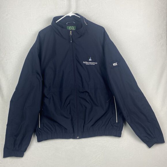 Disney Golf Collection Windbreaker Jacket Adult XXL Blue Full Zip Lightweight - Picture 1 of 9